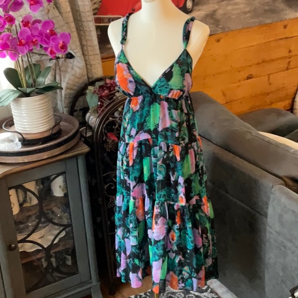 Moda International Floral Sun Dress Size Medium - Picture 2 of 13